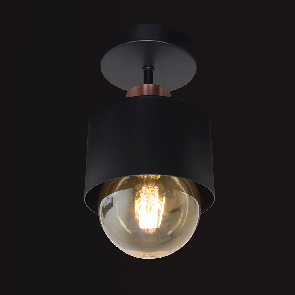 Люстра Brille потолочная лофт Е27 60W BK (BKL-911S/1) - фото 4