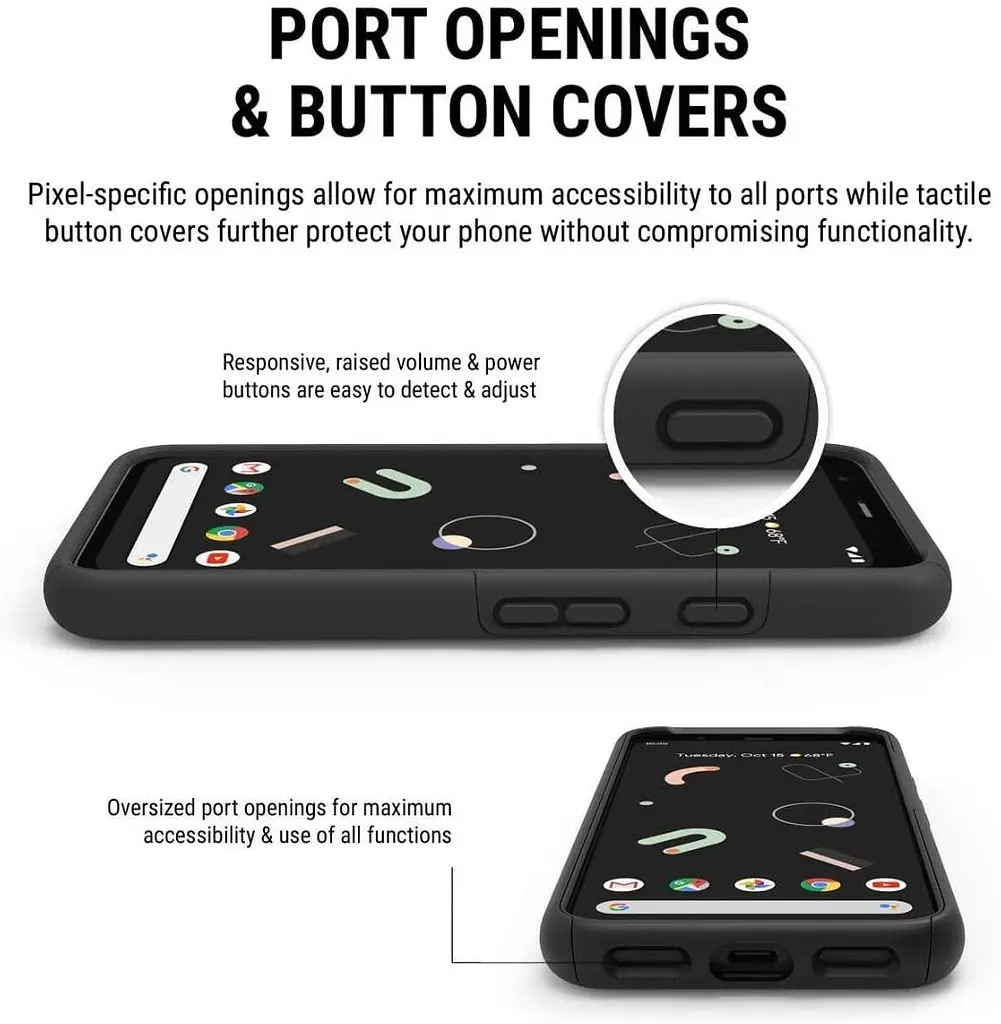 Протиударний двошаровий чохол Incipio DualPro для Google Pixel 4 (5.7") Black - фото 7