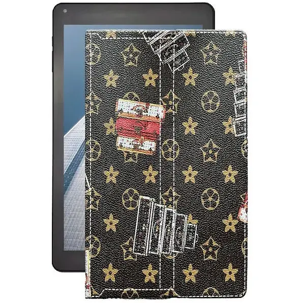 Чехол StatusCASE из экокожи для планшета Sigma Tab A104 Луи-Витон-коричневый - фото 1