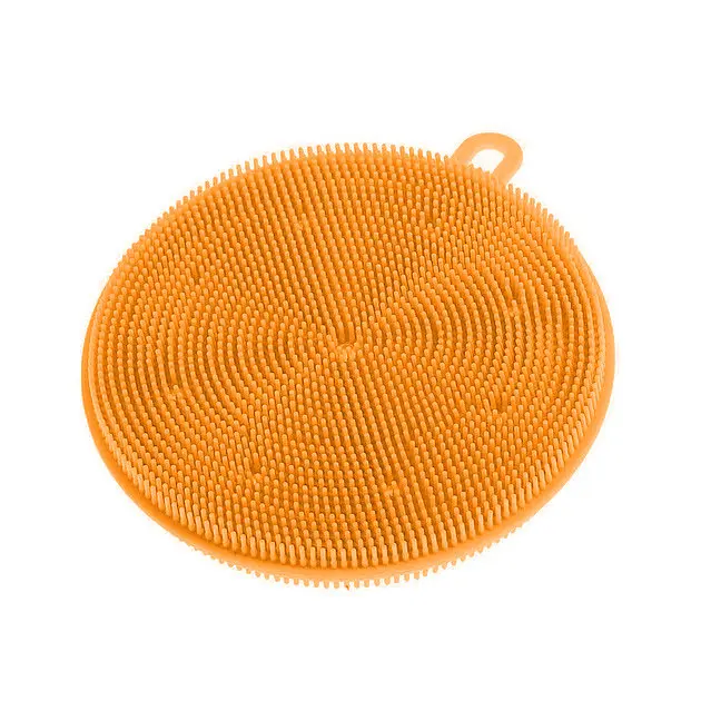 Губка мочалка прихватка для посуду силіконова Better Sponge 4 в 1, Kitchen Master Помаранчевий 85753