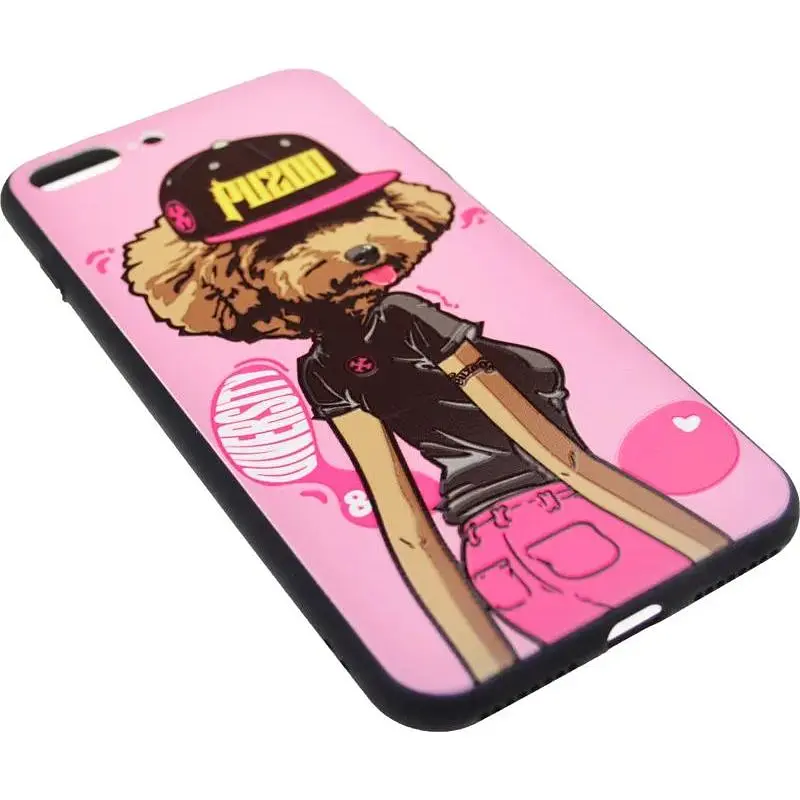 Чохол-накладка PUZOO TPU Case with UV Printing Hip Hop iPhone 7 Plus /8 Plus DJ Teddy Pink - фото 3