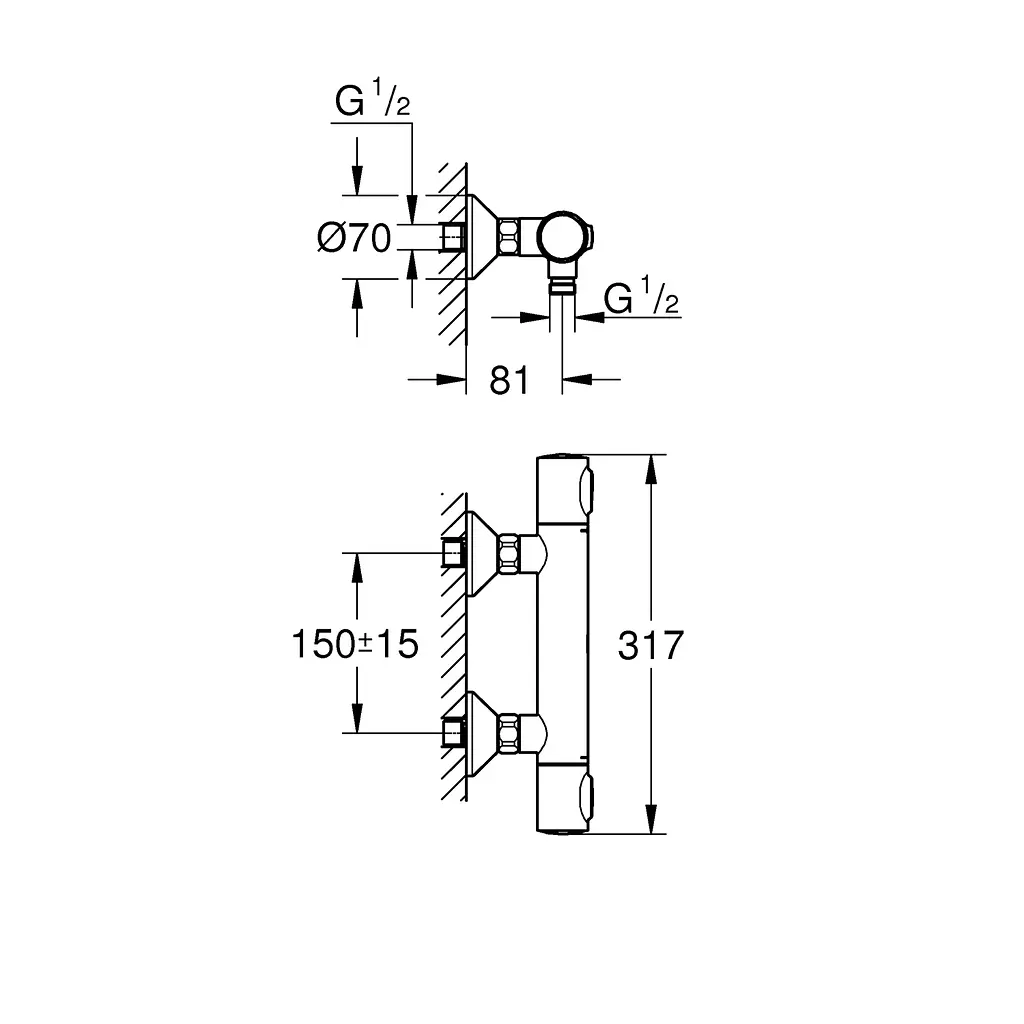 Змішувач термостатичний для душу Grohe QuickFix Precision Flow 34840000, Хром - фото 2