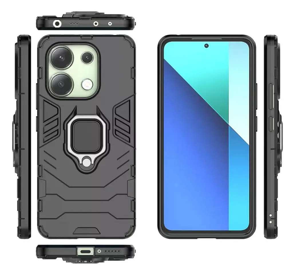 Чехол бампер Primolux Ring Armor для Xiaomi Redmi Note 13 Pro 4G Black - фото 5