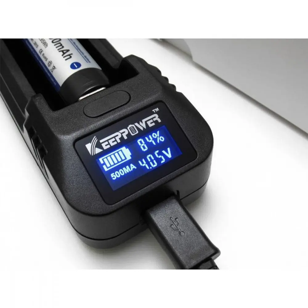 Зарядний пристрій Keeppower L1 LCD USB (1А) для акумуляторів - фото 4