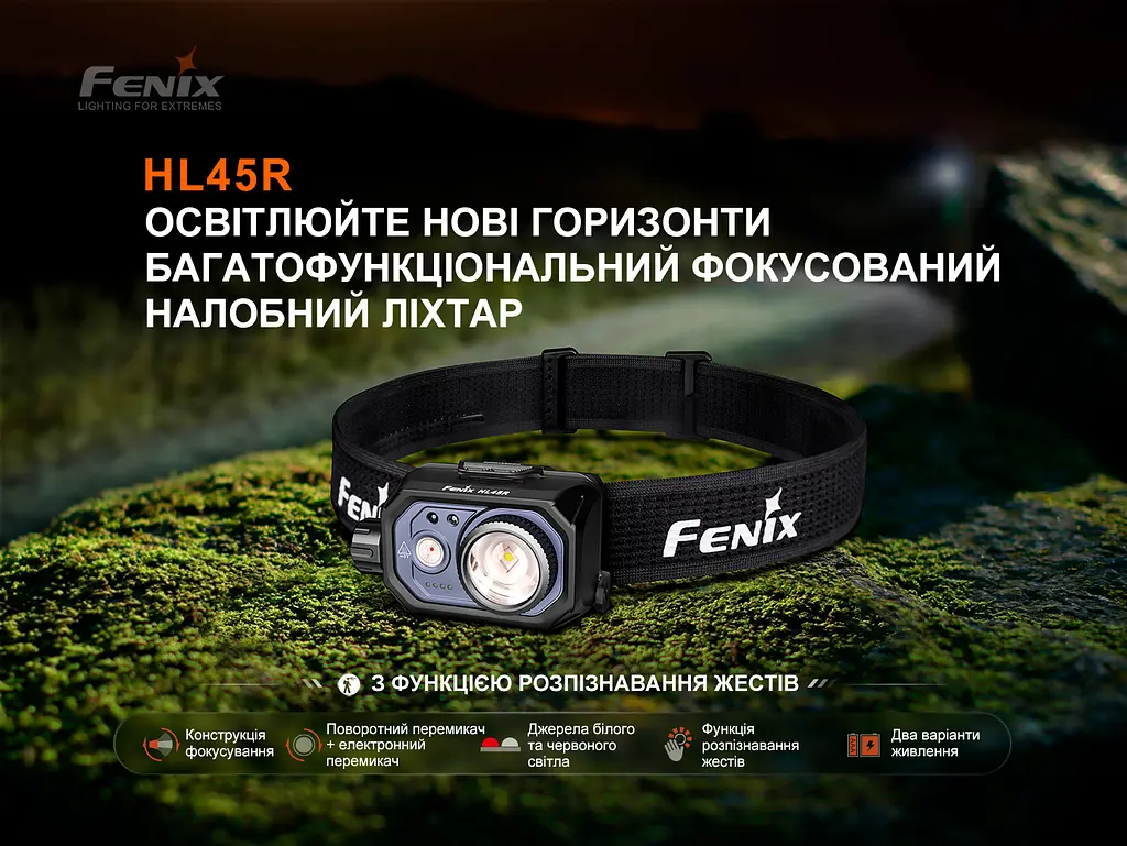 Ліхтар налобний Fenix HL45R LED з безконтактним датчиком - фото 6