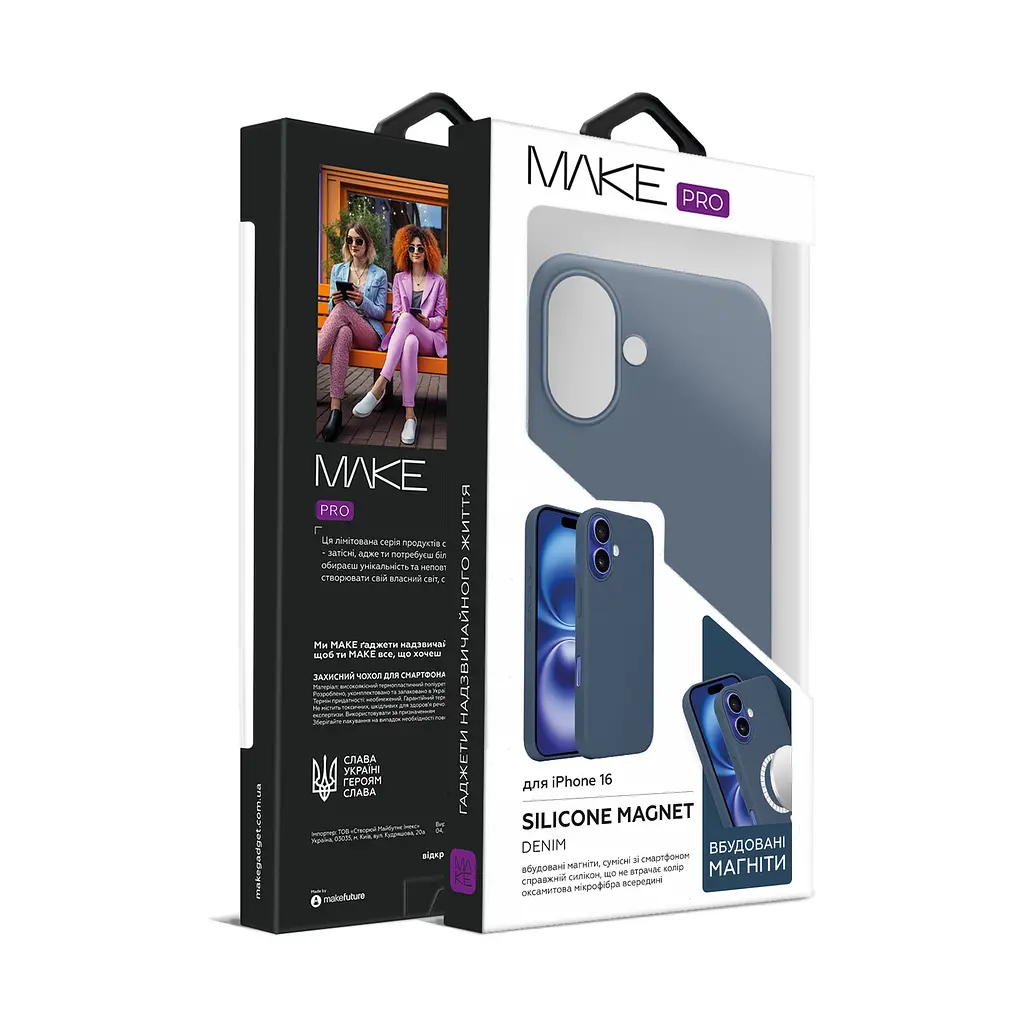 Чохол MAKE Apple iPhone 16 Silicone Magnet Pro Denim - фото 4