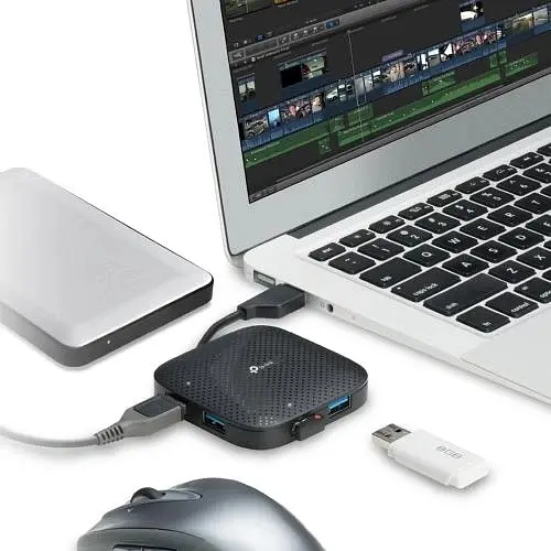 Хаб USB UH400 Black TP-Link teh0023482 - фото 4