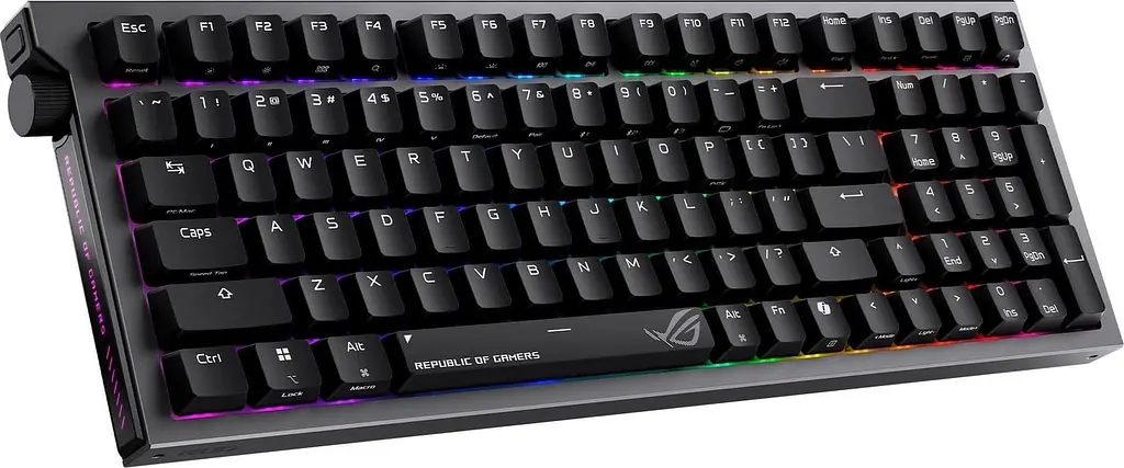 Клавіатура ASUS ROG Strix Morph 96 Wireless NX Snow V2 UKR Black (90MP04IF-BKMA03) - фото 3