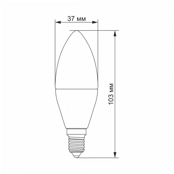 LED лампа VIDEX C37e 7W E14 4100K - фото 3