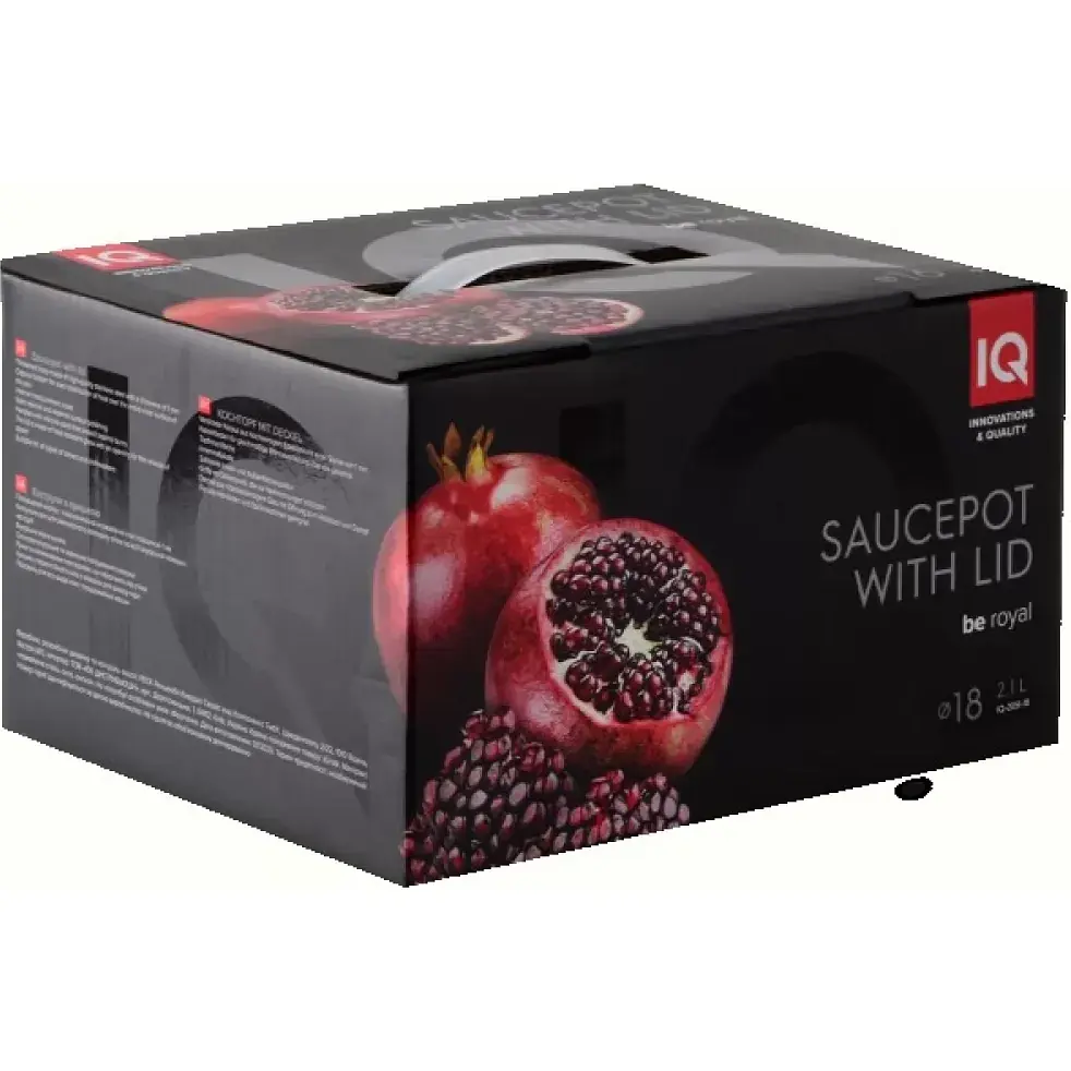 Каструля IQ Be Royal з кришкою 18 см 2.1 л  (IQ-2051-18) - фото 6