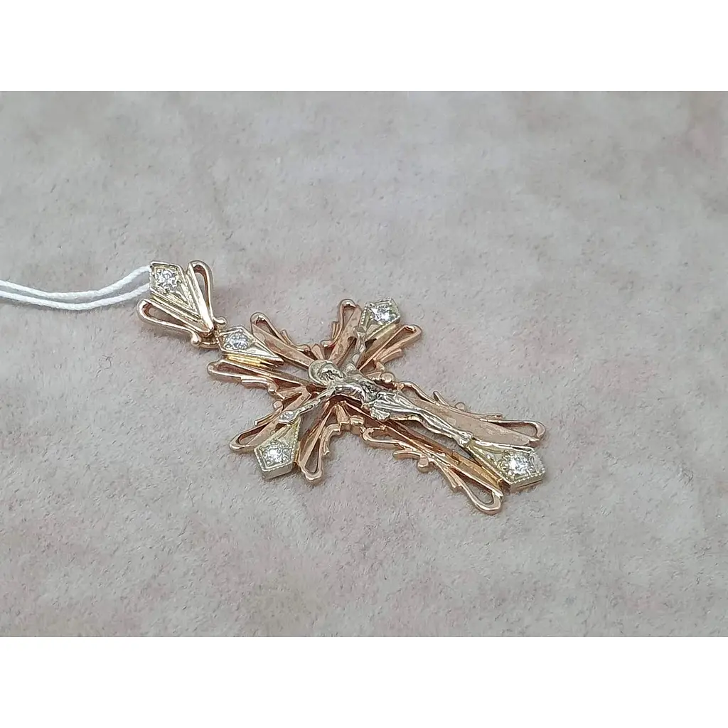 Золотий хрестик Гаразд Розп'яття Христа. 3042259 - фото 2