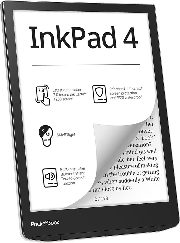 Електронна книжка PocketBook InkPad 4 (PB743G), IPX8, Stardust Сріблястий - фото 2