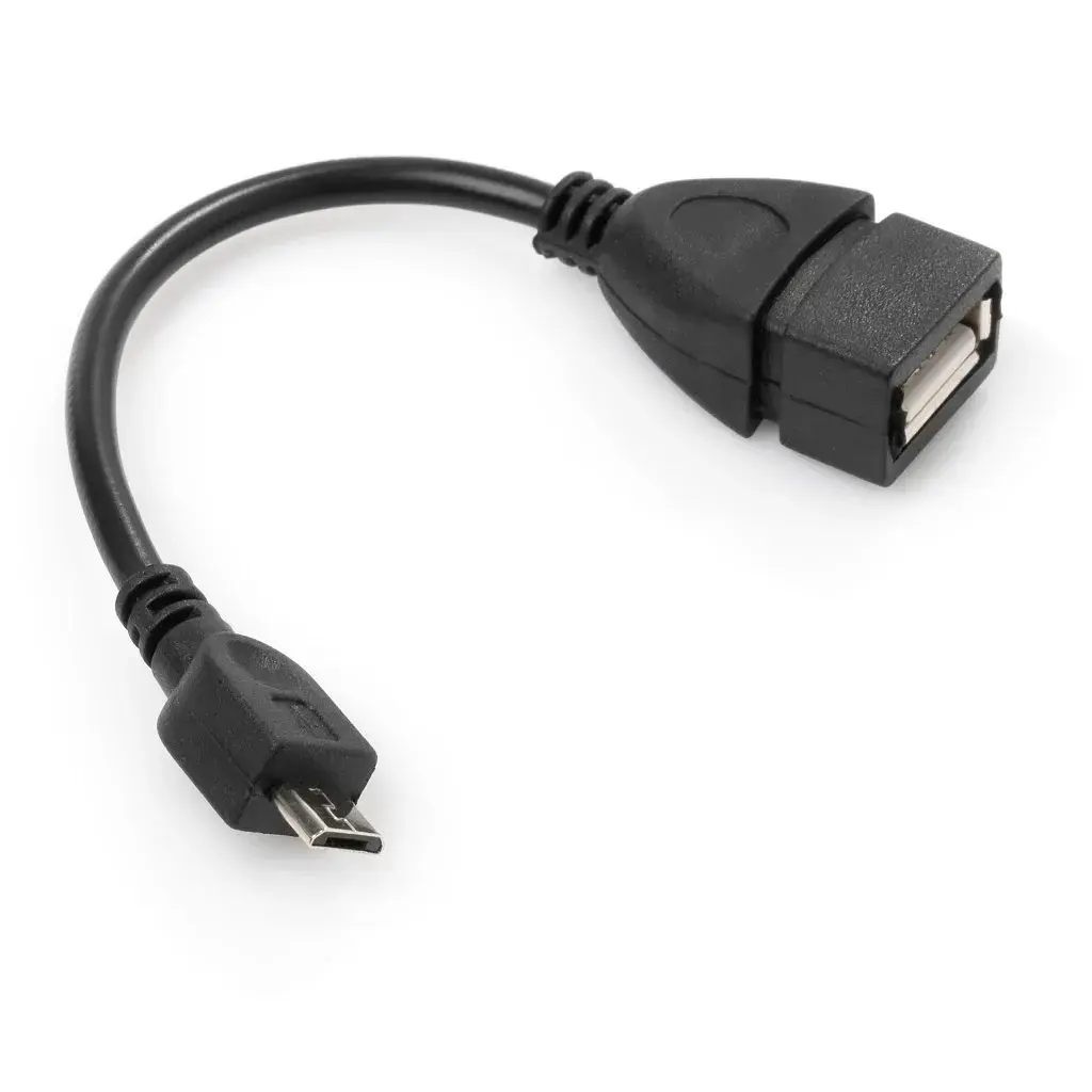 Перехідник OTG USB 2.0 AF to Micro 5P 0.15m Vinga (VCPDCOTGMBK) - фото 2