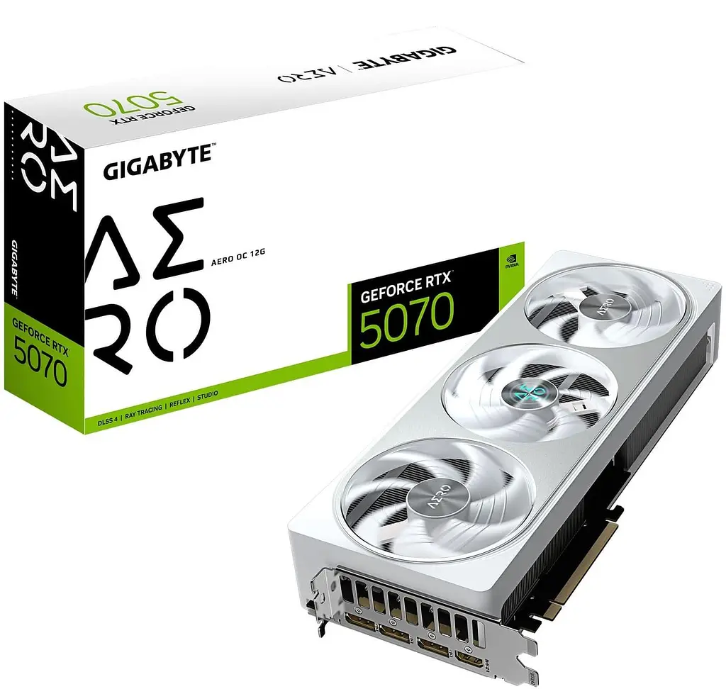 Відеокарта Gigabyte RTX 5070 12GB AERO OC (GV-N5070AERO OC-12GD) (GDDR7, 192 bit, PCI-E v5.0 x16) - фото 10