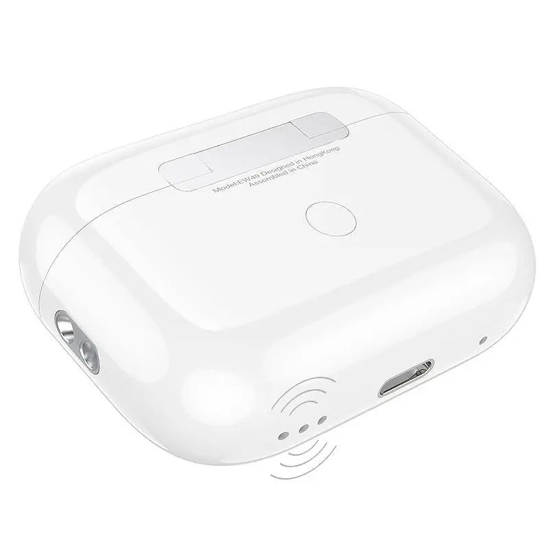 Бездротові навушники Hoco EW49 TWS Bluetooth 5.3 з мікрофоном, бездротовою зарядкою, вакуумні, білі - фото 7
