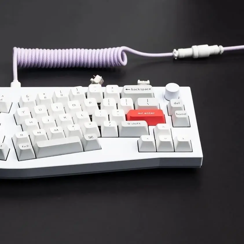 Кабель Keychron USB-A/USB-C USB-C заряджання/синхронизации Keychron, 1.36м, Type-C, Coiled Aviator, фиолетовий (CAB17_KEYCHRON) - фото 3