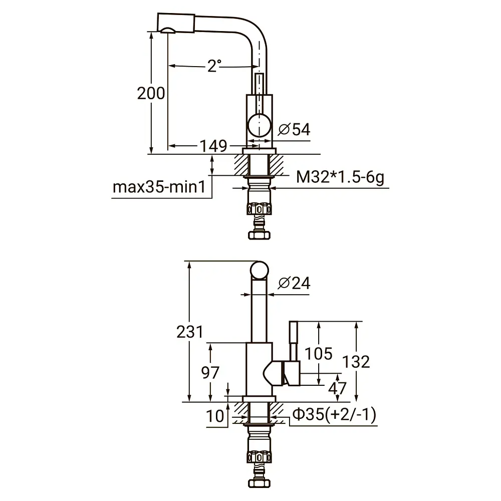 Смеситель для раковины Aquatica KT-1A370P 9722021 - фото 2