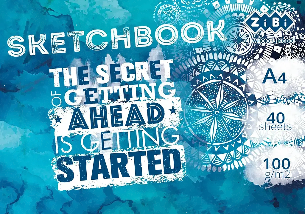 Скетчбук Art Line А4, 40 аркушів, клеєний, білий блок 100 г/м² (в асортименті) - фото 2