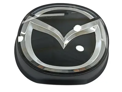 Емблема грат Mazda 6 2017-2019 161х132 мм Чорна Хром під склом - фото 6
