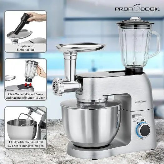 Кухонний комбайн-тестоміс Profi Cook PC-KM 1189 6.7л - фото 5