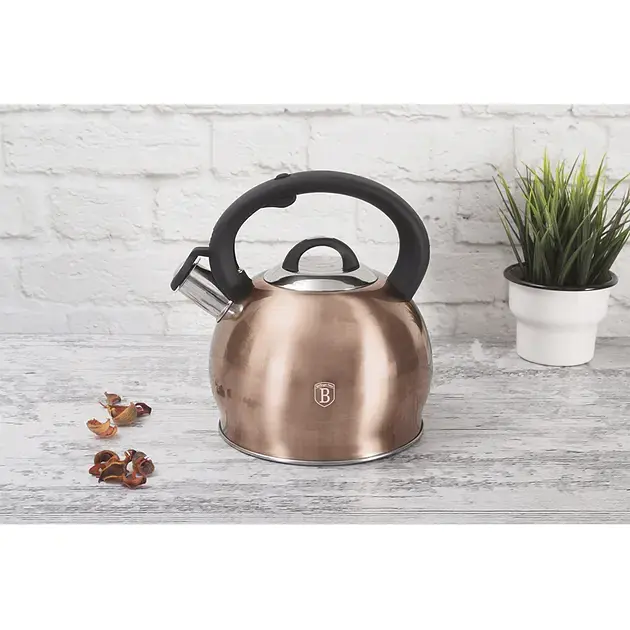 Чайник Berlinger Haus зі свистком рожеве золото 3 л (BH 1075N) - фото 6