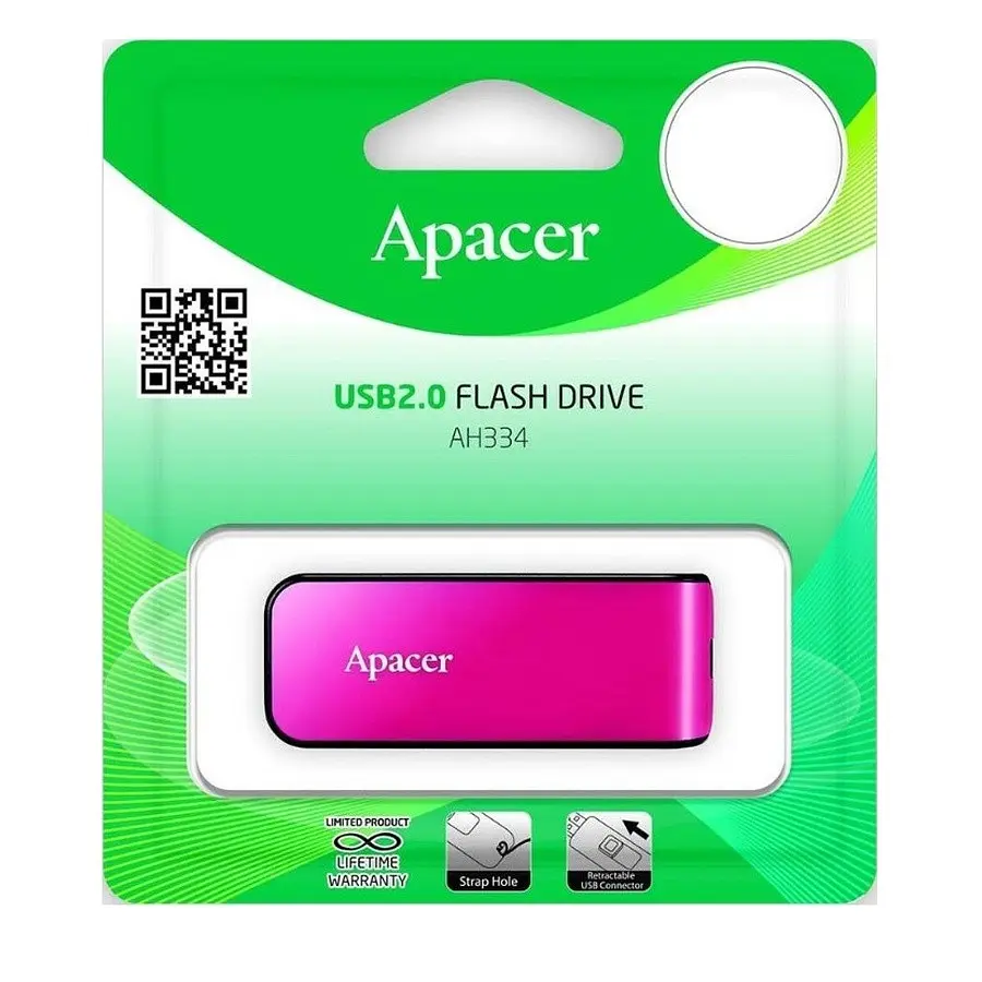 Флеш-накопичувач Apacer USB 2.0 AH334 32Gb рожевий - фото 2