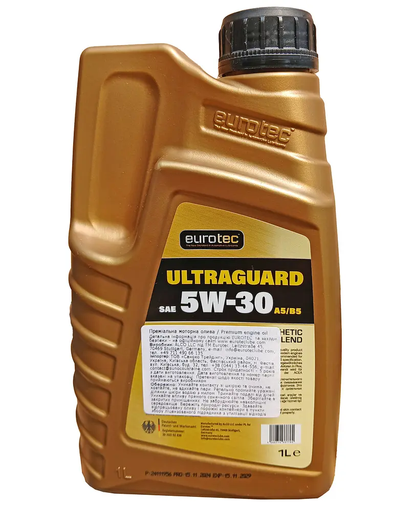 Моторна олива EUROTEC 5W-30 UltraGuard SN A5/B5, 1 л - фото 2