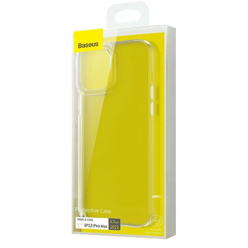 Ультратонка панель-накладка BASEUS Simple Series Apple iPhone 13 Pro Max ARAJ000202 Transparent - фото 3