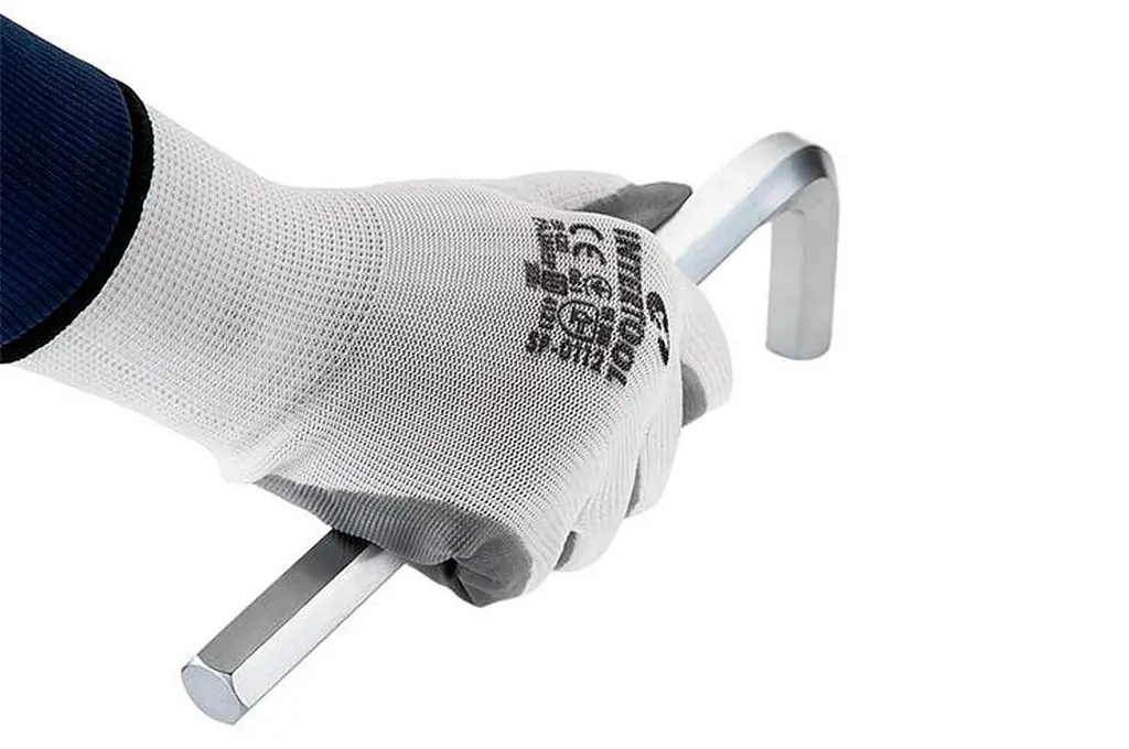 Рукавички робочі захисні Intertool з нітриловим покриттям 10" біло-сірі (в упаковці 12 шт.) - фото 4