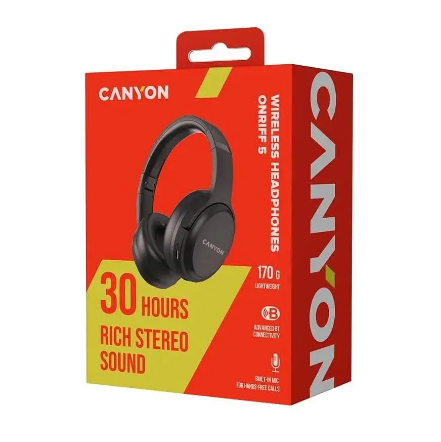 Навушники Canyon BT Headset OnRiff 5 Black (CNS-CBTHS5B) - фото 5