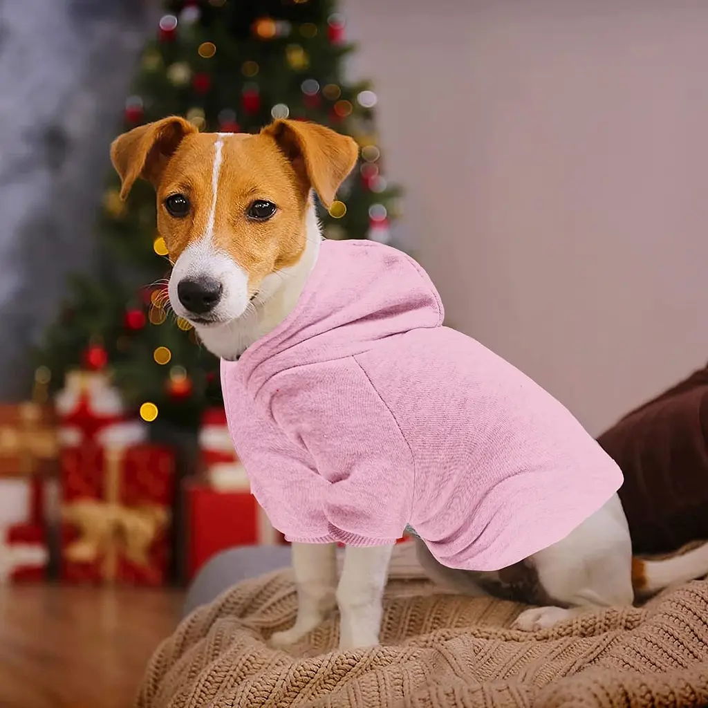 Худі для собак та котів EcoToys Pink XXL рожеве A: 43 см B: 46 см C: 38 см 7067 - фото 4