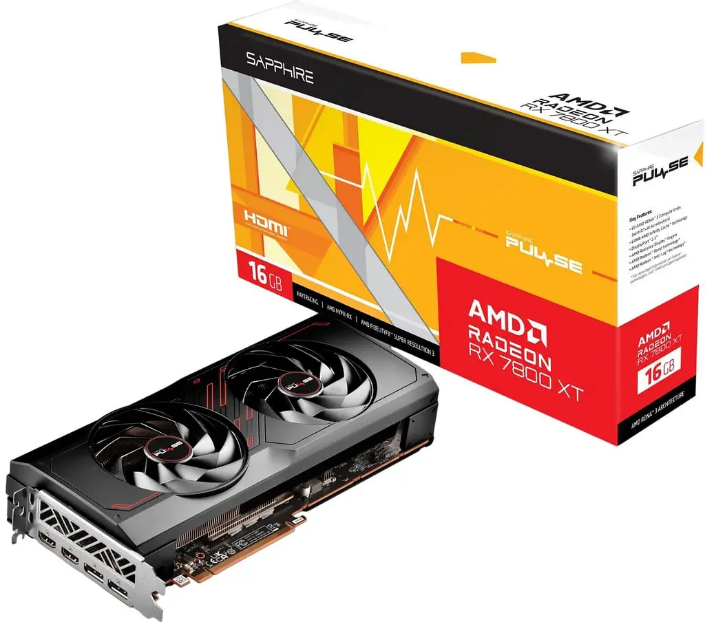 Відеокарта Sapphire AMD Radeon RX 7800 XT 16Gb PULSE GAMING (11330-03-20G) (11330-98-90G) (GDDR6, 256 bit, PCI-E v4.0 x16) FR - фото 6