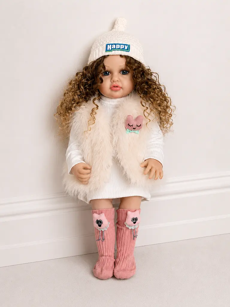 Реалістична Кукла Реборн 55 см повністю вінілова Doll Reborn Baby К0100504 - фото 2
