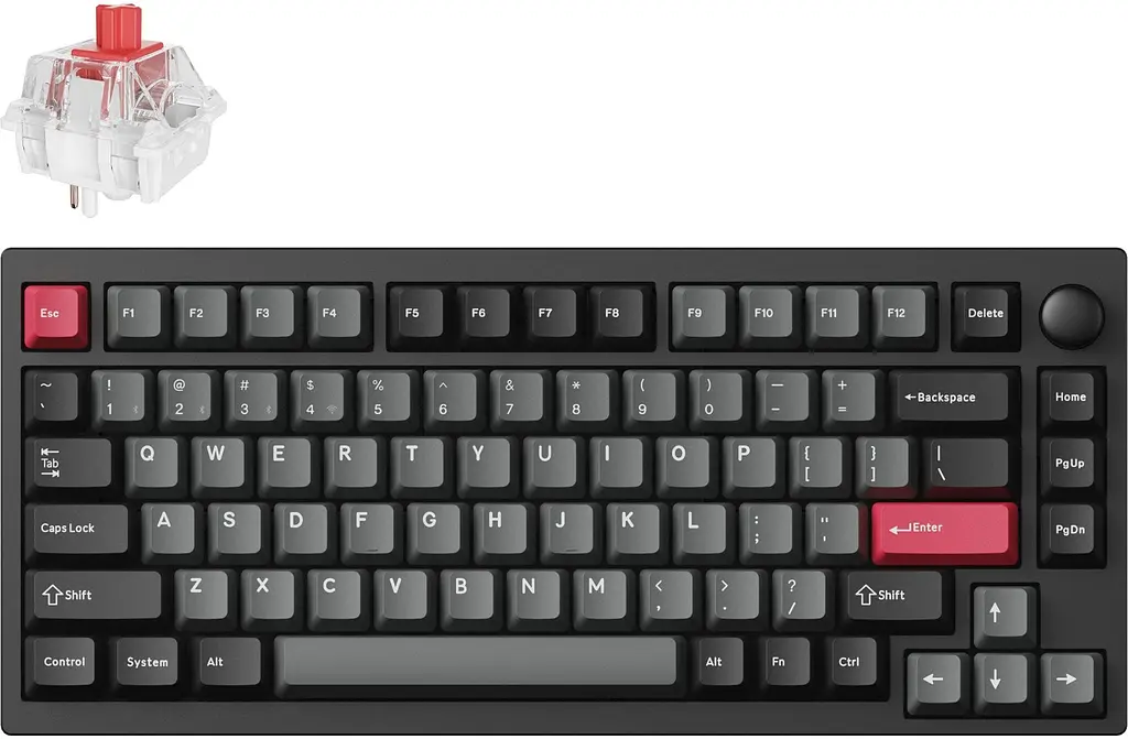 Клавіатура механічна P1 Pro 84Key, Keychron Super Red, WL/BT/USB-A, QMK/VIA, Hot-Swap, EN/U Lemokey teh0013908 - фото 2