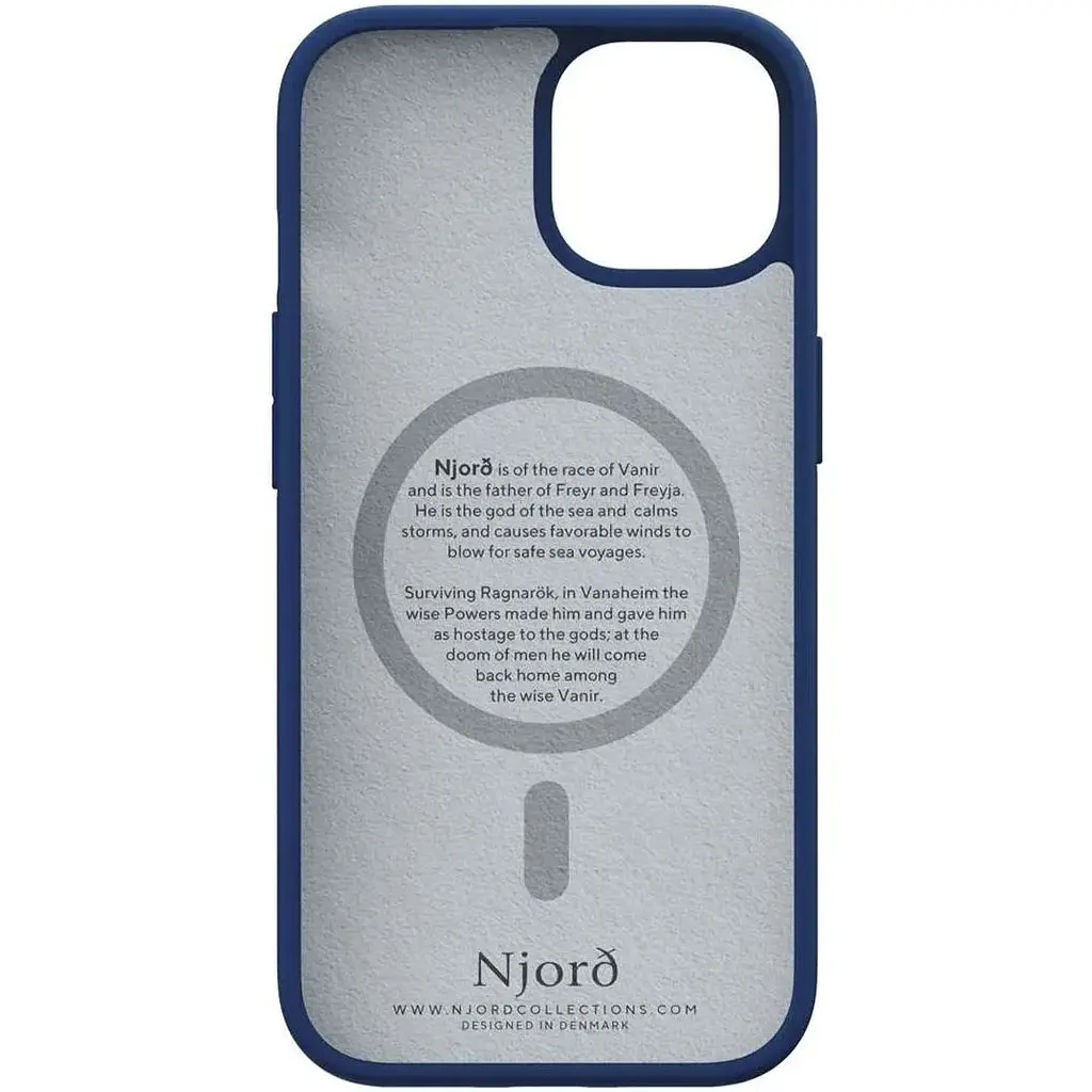 Чехол-накладка Njord Suede MagSafe Case Blue для iPhone 15 (NA51SU01) - фото 5