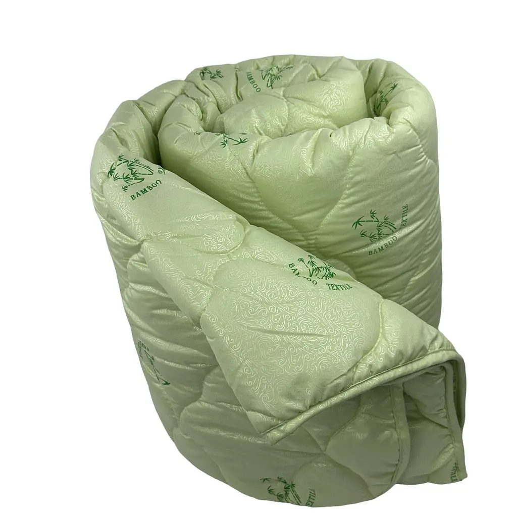 Ковдра полуторна закрита Arda Bamboo 20348 150х210 см салатова - фото 10