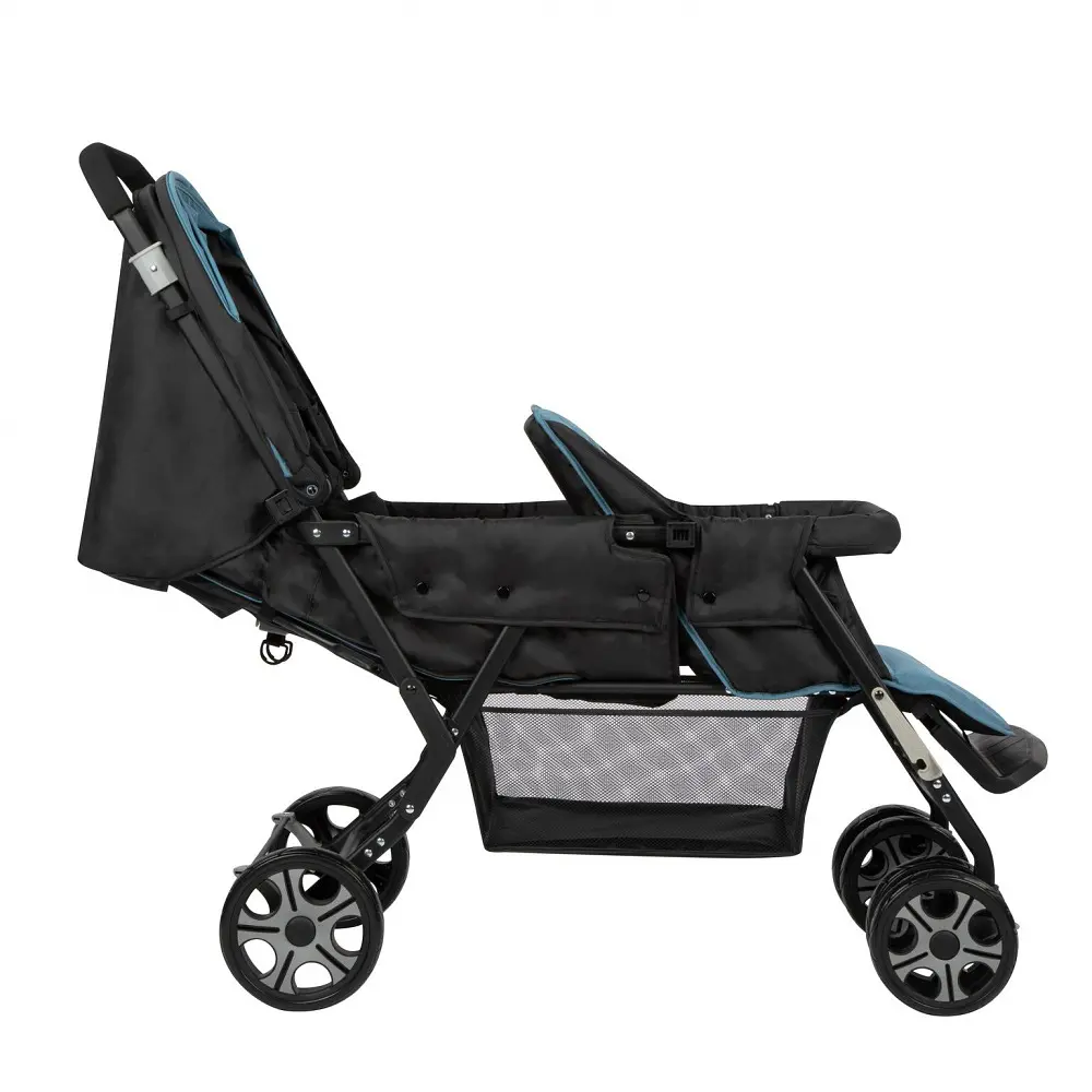 Прогулянкова коляска для двійні Bebe Confort Teamy, Shadow Block, чорна (1151060210) - фото 4