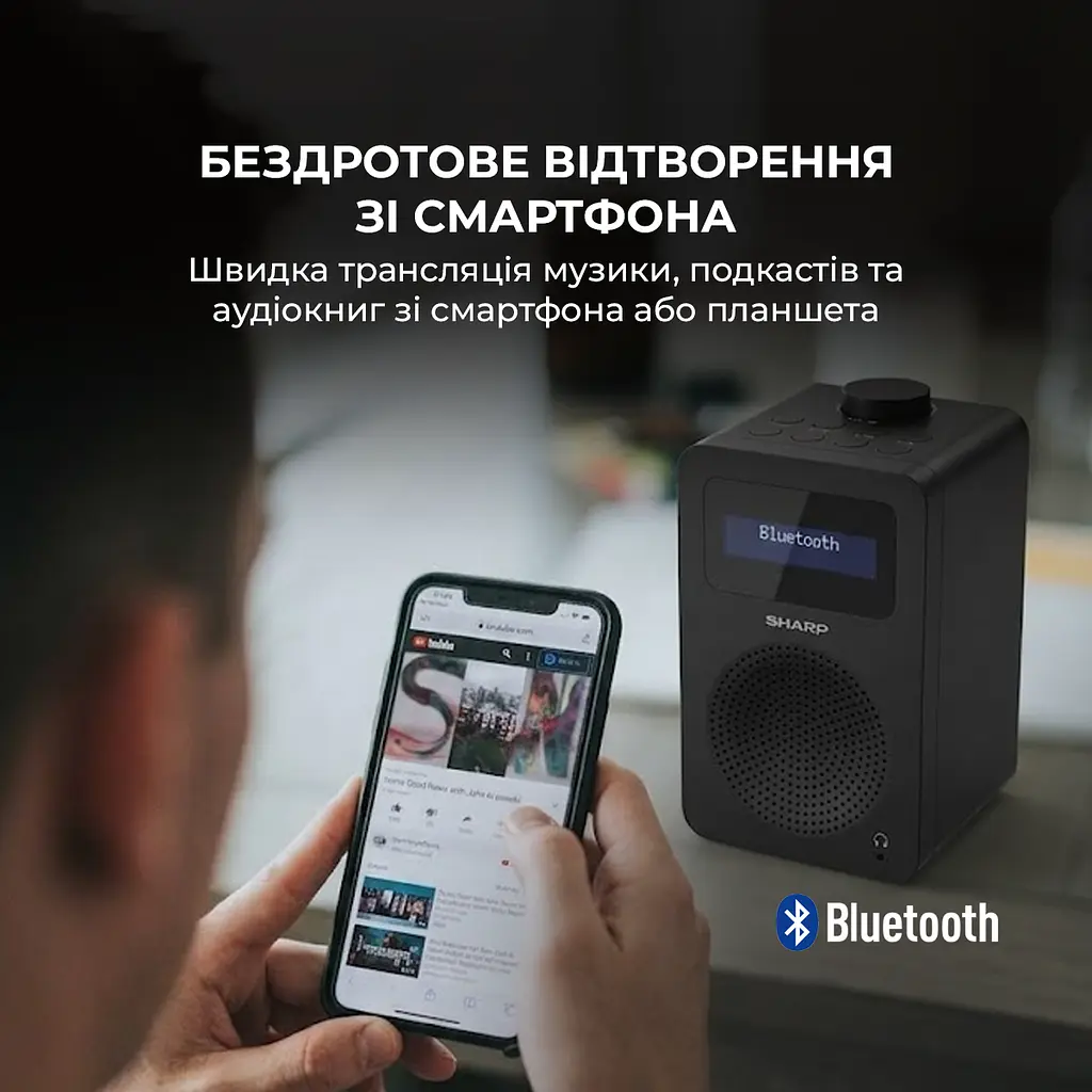 Радіоприймач Sharp DR-430 Black - фото 3