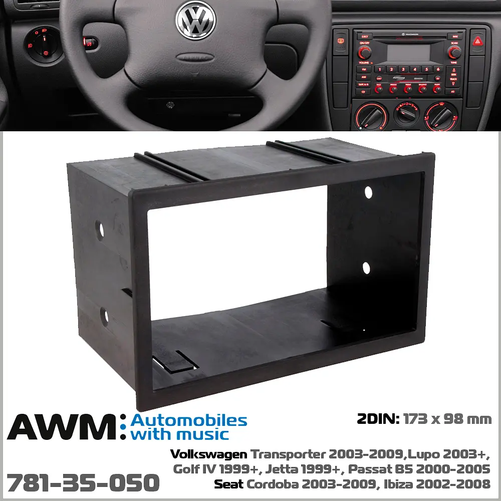 Переходная рамка Volkswagen Transporter, Lupo, Golf, Jetta, Passat, Seat Cordoba, Ibiza AWM 781-35-050 - фото 3