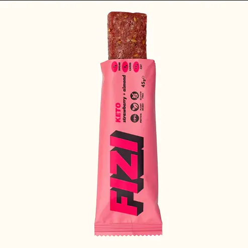 Батончики КЕТО, KETO Protein Bar — 10 × 45 г Strawberry + Almond - фото 2