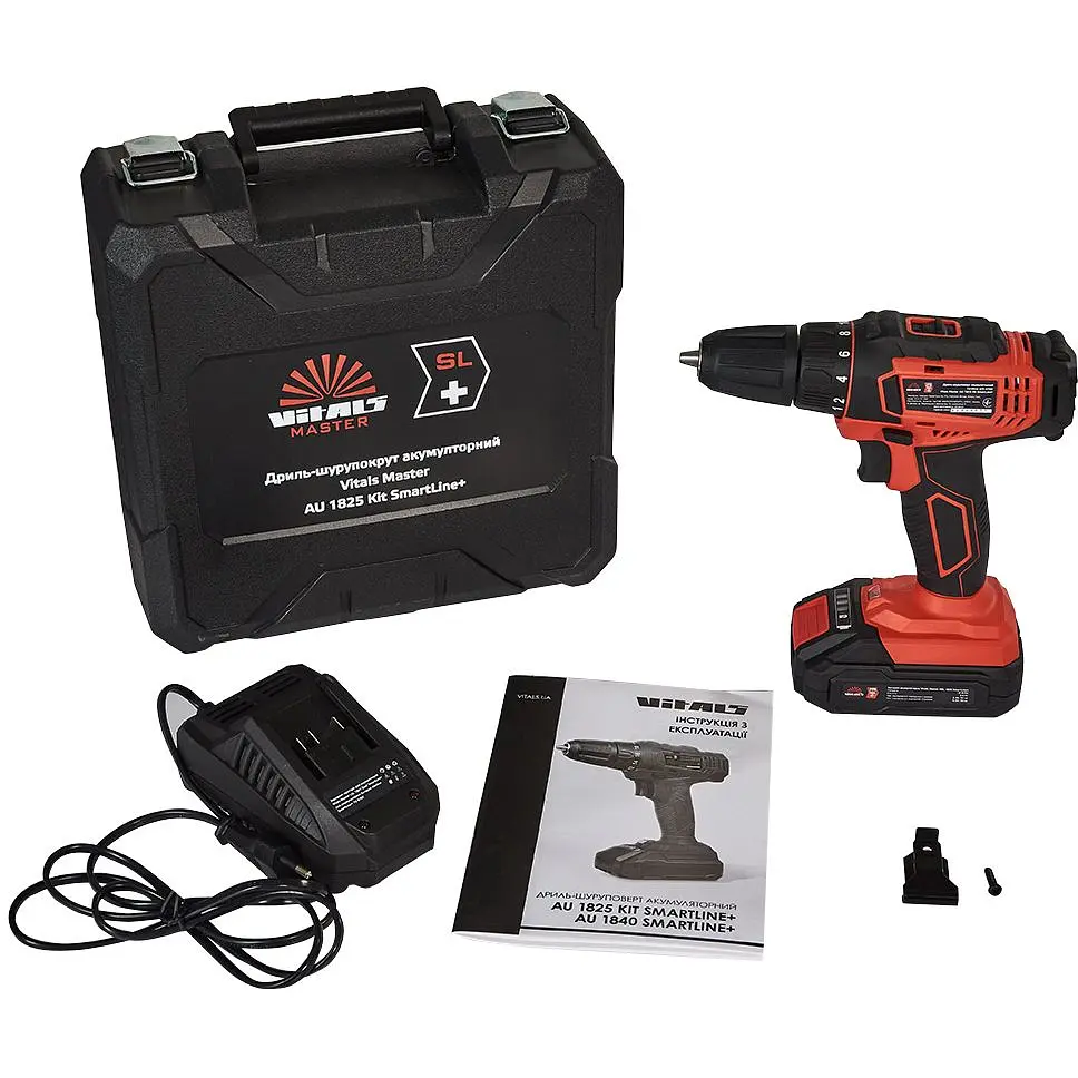 Дриль-шурупокрут Vitals Master AU 1825 Kit SmartLine+ (3) акумуляторний (184442) - фото 8