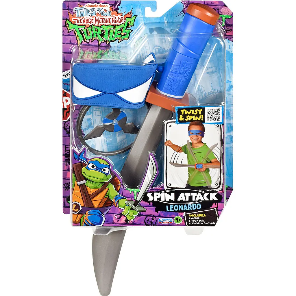 Набор игрушечного оружия TMNT Мovie III W3 Катана Леонардо Вращающийся удар (84266) - фото 2