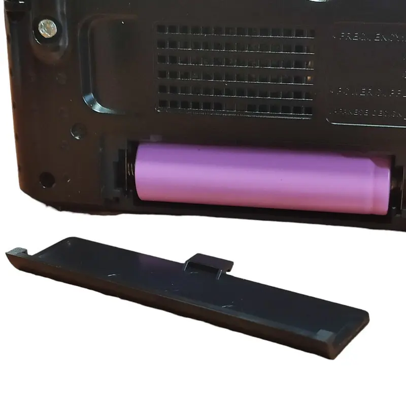 Радіоприймач маленький на акумуляторі чорний FM USB MicroSD Golon ICF-8 18650 - фото 6