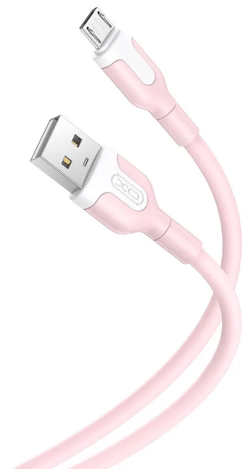 USB Кабель XO NB212 MicroUSB 2.1A 1.0m Розовий