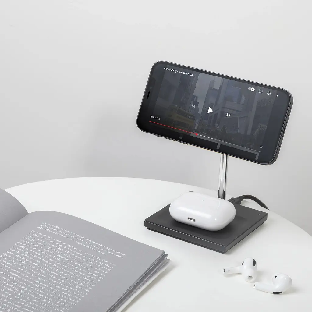 Беспроводное зарядное устройство для Native Union Snap Magnetic Wireless Charger Black (SNAP-2IN1-WL-BLK) - фото 9