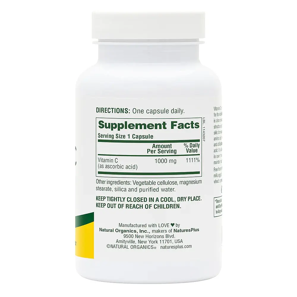 Вітаміни та мінерали NaturesPlus Vitamin C 1000 mg 90 вегакапсул - фото 2