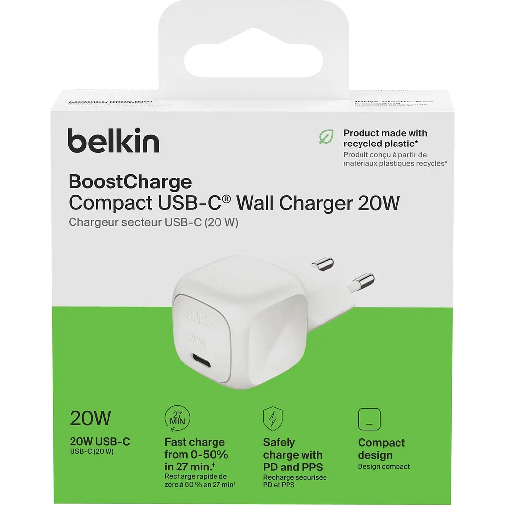 Мережевий зарядний пристрій Belkin Boost Up Charge 20W White (WCA009KQWH) [158897] - фото 5