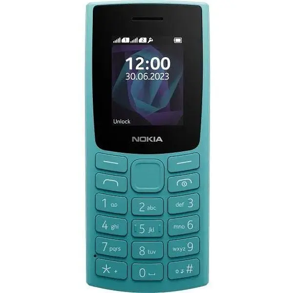 Телефон мобільний кнопковий Nokia 105 DS 2023 TA-1557 cyan морська хвиля  - фото 3