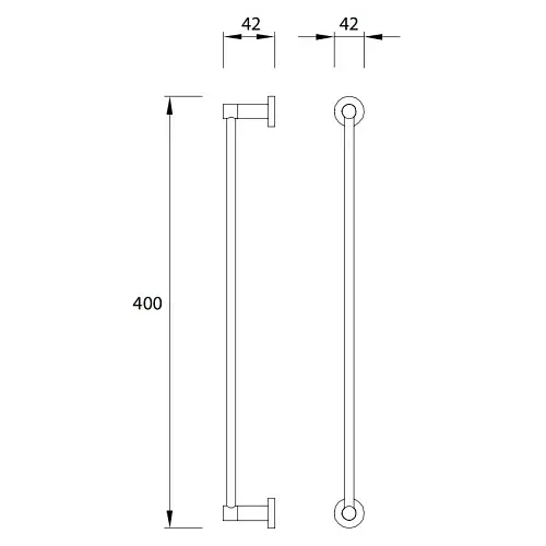 Тримач для рушника Omnires Modern Project nickel MP60214NI нікель - фото 2
