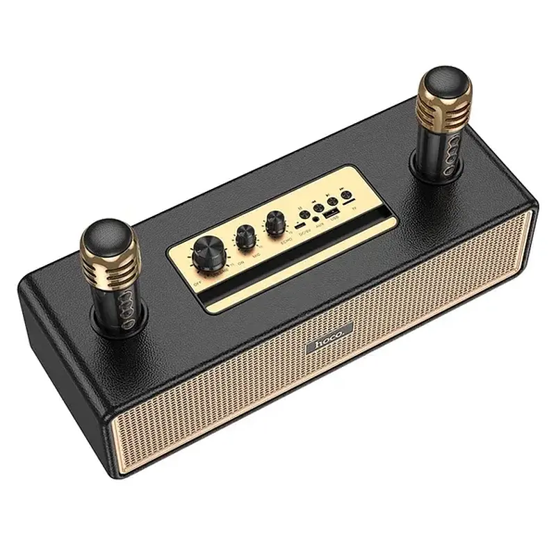 Портативна колонка HOCO BS63 Graceful wireless dual-mic Black 6942007634458 - фото 4